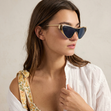 Elise | Women's Sunglasses with Metal Frame and Shield Silhouette
