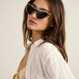 Elise | Women's Sunglasses with Metal Frame and Shield Silhouette