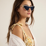 Elise | Women's Sunglasses with Metal Frame and Shield Silhouette