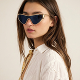 Elise | Women's Sunglasses with Metal Frame and Shield Silhouette