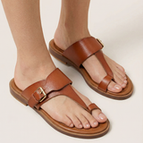 Valencia | Women's Leather Sandal with Buckle and Support