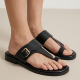Valencia | Women's Leather Sandal with Buckle and Support