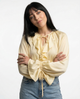 Liora | Women Blouse With Drawstring Sleeve Detail
