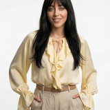 Liora | Women Blouse With Drawstring Sleeve Detail