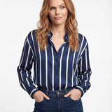 Maren | Women Blouse With Satin Stripe Design