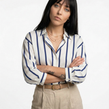 Maren | Women Blouse With Satin Stripe Design
