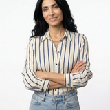 Penelope | Women Shirt With Striped Button Up