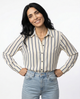 Penelope | Women Shirt With Striped Button Up
