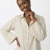 Penelope | Women Shirt With Striped Button Up