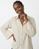 Penelope | Women Shirt With Striped Button Up