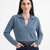 Roma | Women Polo Sweater With Cotton Relaxed Fit