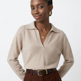 Roma | Women Polo Sweater With Cotton Relaxed Fit
