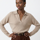 Roma | Women Polo Sweater With Cotton Relaxed Fit