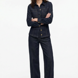 Brynn | Women's Denim Jacket Wide-Leg Pants Set