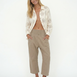 Rosalie | Women's Harem Cut Denim Pants with Elastic Waist