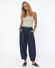 Éline | Women's Linen Tapered Pants with High Stretch Waist