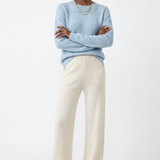 Viviana | Women's Merino Wool Wide Leg Pants with Elastic Waist
