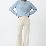 Viviana | Women's Merino Wool Wide Leg Pants with Elastic Waist