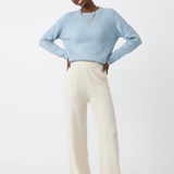 Viviana | Women's Merino Wool Wide Leg Pants with Elastic Waist