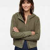 Beth | Women's Cropped Zip Hoodie with Oversized Fit and Soft Cotton Fabric