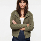 Beth | Women's Cropped Zip Hoodie with Oversized Fit and Soft Cotton Fabric