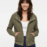 Beth | Women's Cropped Zip Hoodie with Oversized Fit and Soft Cotton Fabric