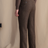 Logan | Men Wool Trousers with Extended Tab Pleats