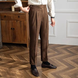 Evan | Men's Trousers with Side Adjusters and Pleats