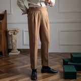 Evan | Men's Trousers with Side Adjusters and Pleats