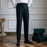 Evan | Men's Trousers with Side Adjusters and Pleats