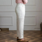 William | Men's Linen Trousers with Pleats and Pockets
