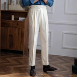 Evan | Men's Trousers with Side Adjusters and Pleats