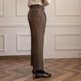 Sebastian | Men Wool Pleated Trousers with Coin Pocket