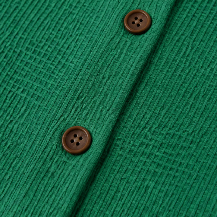 Draperau – Waffle-Knit Asymmetric Placket Top