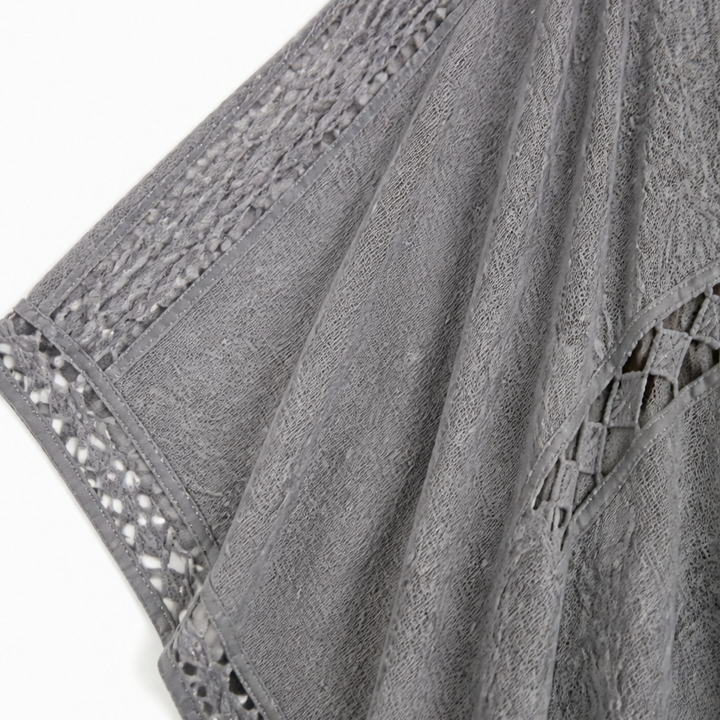 Wearbella – Crochet Trim Open-Front Cardigan
