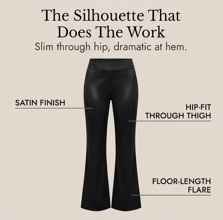 Florevia Women's Elongating Wide-Leg Flare Pants