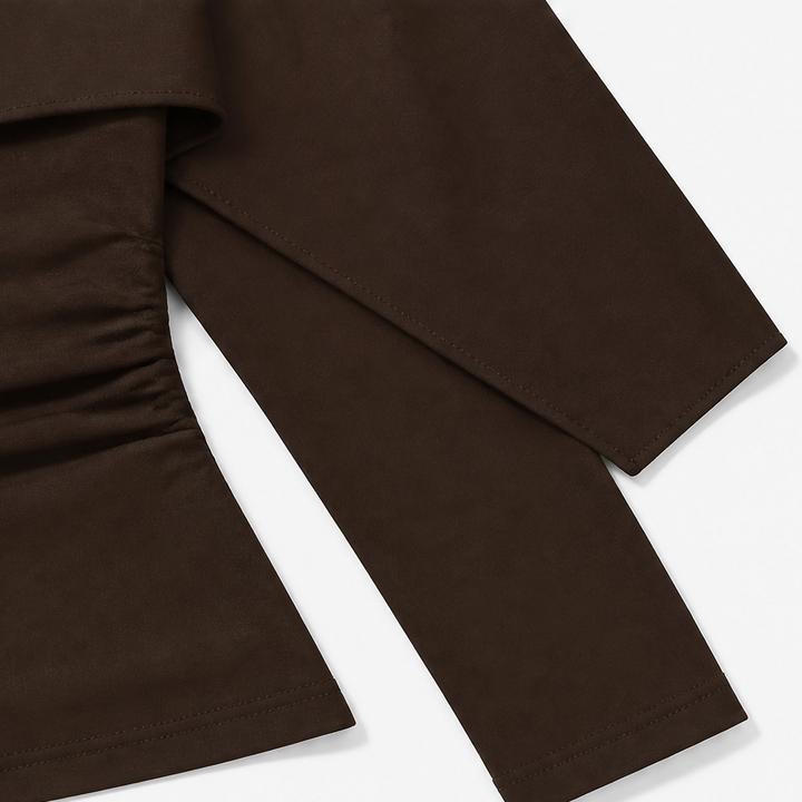 Wearbella – Cape Overlay Ruched Batwing Top