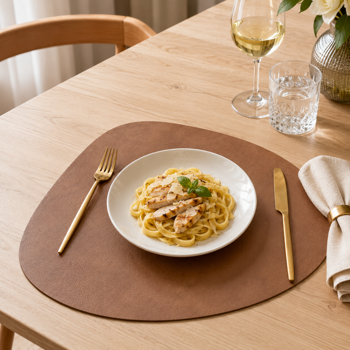 Dropelle – Reversible Water-Drop PU Leather Placemats (6-pack)