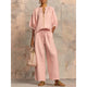 Amelia | Women's Pants Set with Zipper and Drawstring