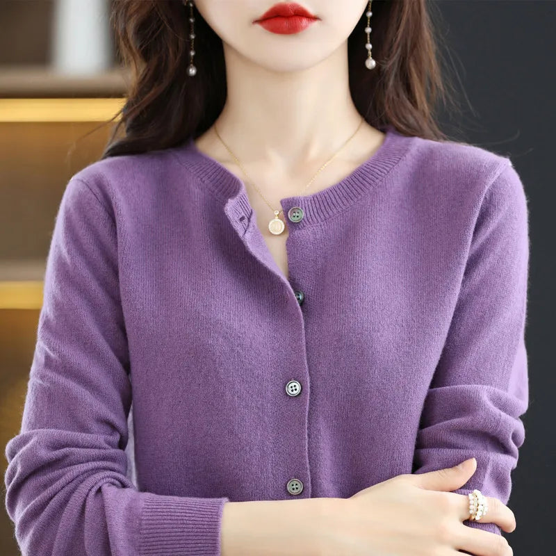 Emersyn | Women's Cardigan with Buttons and Ribbed Cuffs