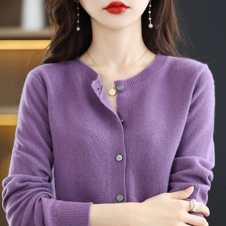 Emersyn | Women's Cardigan with Buttons and Ribbed Cuffs