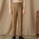 Tyler | Men Wool Pleated Straight Trousers