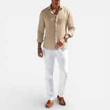 Laricci | Men’s Breathable Linen Button-Up