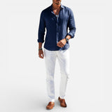 Laricci | Men’s Breathable Linen Button-Up