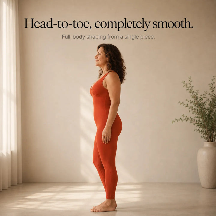 Snatura – Seamless V-Neck Shaping Jumpsuit for Yoga & Everyday Wear