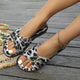 Calvi | Women's Sandals with Buckle and Animal Print