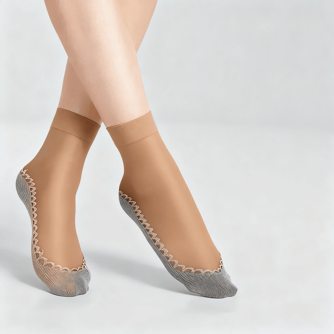 Feeluxe - Silky Anti-Slip Cotton Socks (5+5 Free)