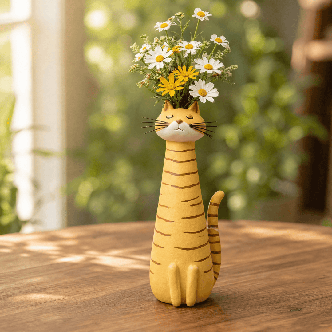 Felina – Handmade Ceramic Cat Flower Vase