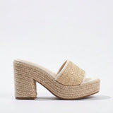 Célie | Women Heels with Orthopedic Insoles and Raffia