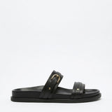 Maribel | Women's Twin Strap Flats with Buckles Cushioned Insole Anti-Slip Sole